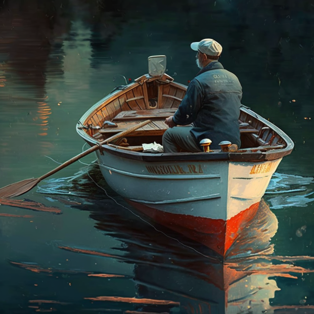 Фотография человека на лодке с веслами